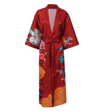 100% Floral Nature - inspired Prints Silk Kimono Robe