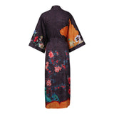100% Floral Nature - inspired Prints Silk Kimono Robe