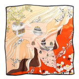 100% Pure Mulberry Silk Square Head Scarf For Women