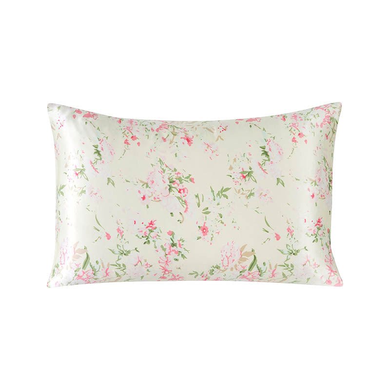 19 Momme Housewife Silk Pillowcase Hidden Zipper Assorted Floral Prints