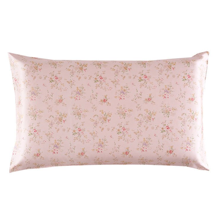 19 Momme Housewife Silk Pillowcase Hidden Zipper Floral Print Silk Pillowcases