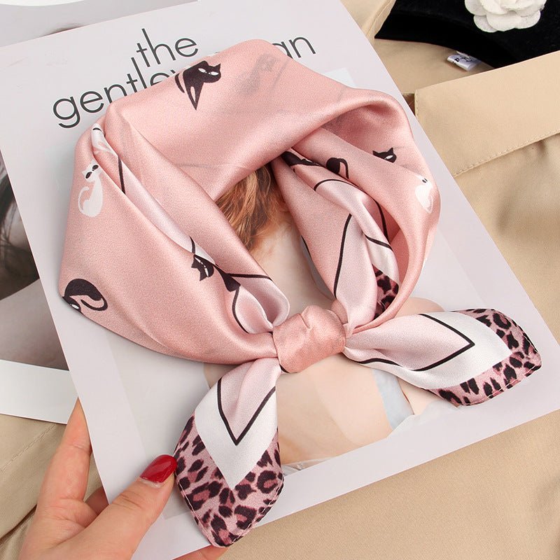 21''x21'' Womens Silk Chic Printed Square Silk Scarf