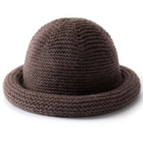 Womens Cashmere Bucket Hat Rolled Brim Cashmere Cloche Hat Multi Colors