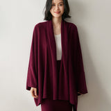 Cashmere Cardigan Damer Draperad Långärmad Cashmere Stickad tröja med öppen framsida