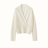 Dam Cashmere tröja V-ringad Cashmere Stickad Pullover Cashmere Wrap