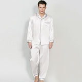 Men's Long Luxury Mulberry Silk Pyjamas Pure Silk Sleepwear