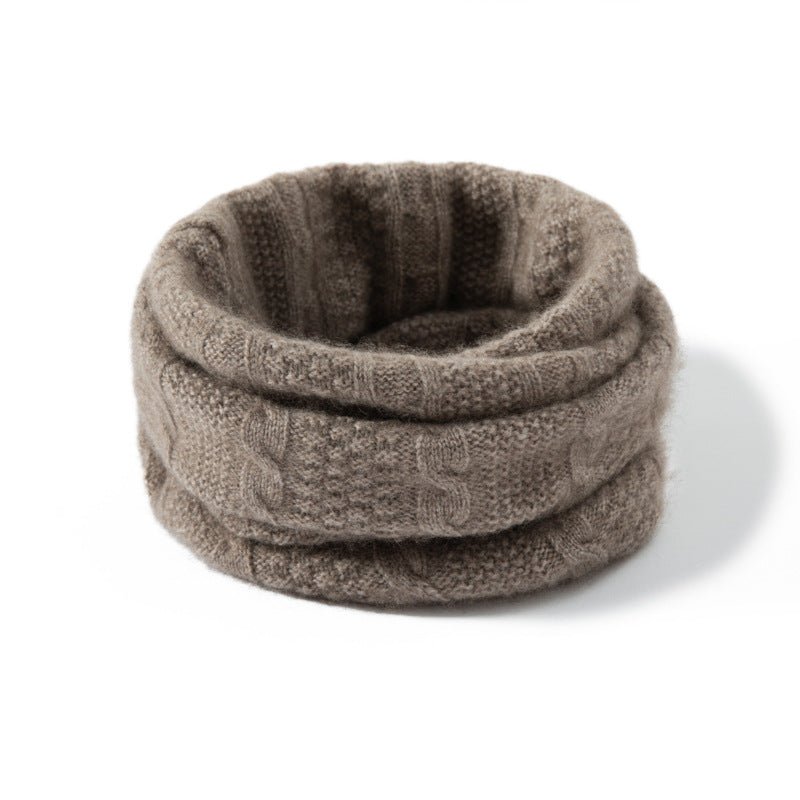 Cable Knitted Cashmere Neck Gaiter Cashmere Neck Scarf for Couple Winter Gaiter
