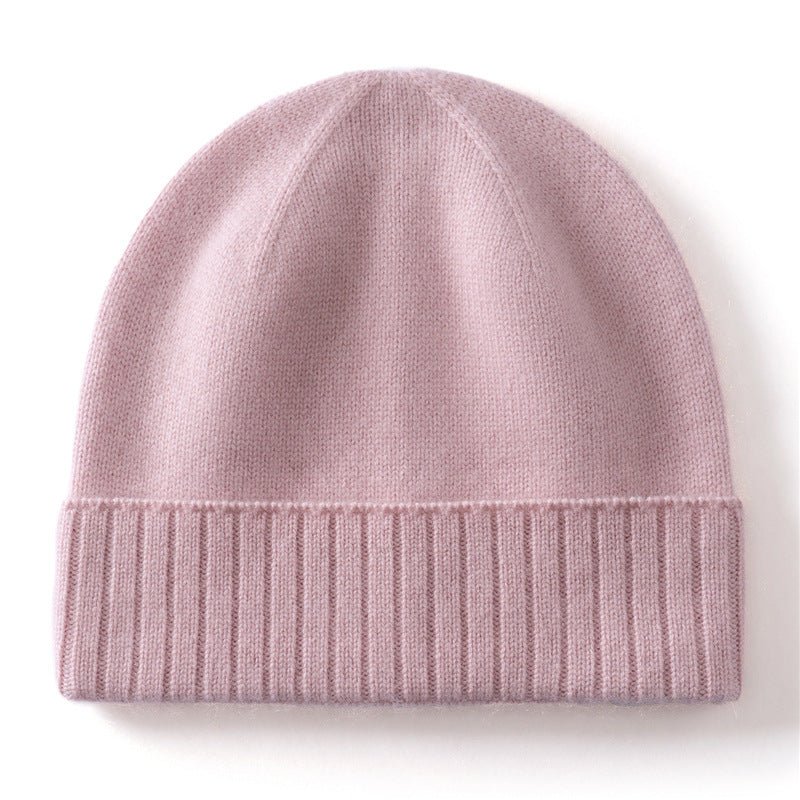 Cashmere Beanie Ribbed Cuff Winter Pure Cashmere Knit Cap Cashmere Hat