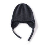Cashmere Earflap Beanie Pure Cashmere Bonnet Cap Cashmere Winter Hat with Strings