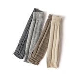 Cashmere Knit Fingerless Mittens for Women Arm Warmers Oversleeve Gloves