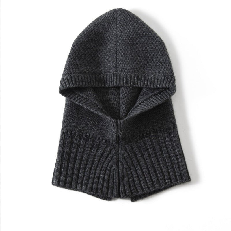 Cashmere Knit Hooded Scarf Cashmere Balaclava Cashmere Hood with Neck Cover
