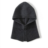 Cashmere Knit Hooded Scarf Cashmere Balaclava Cashmere Hood with Neck Cover