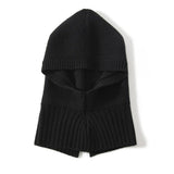 Cashmere Knit Hooded Scarf Cashmere Balaclava Cashmere Hood with Neck Cover