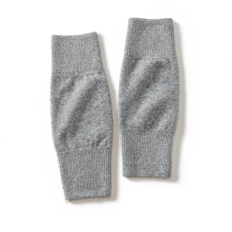 Cashmere Knit Leg Warmers Ribbed Cuff Cashmere Knee Pads