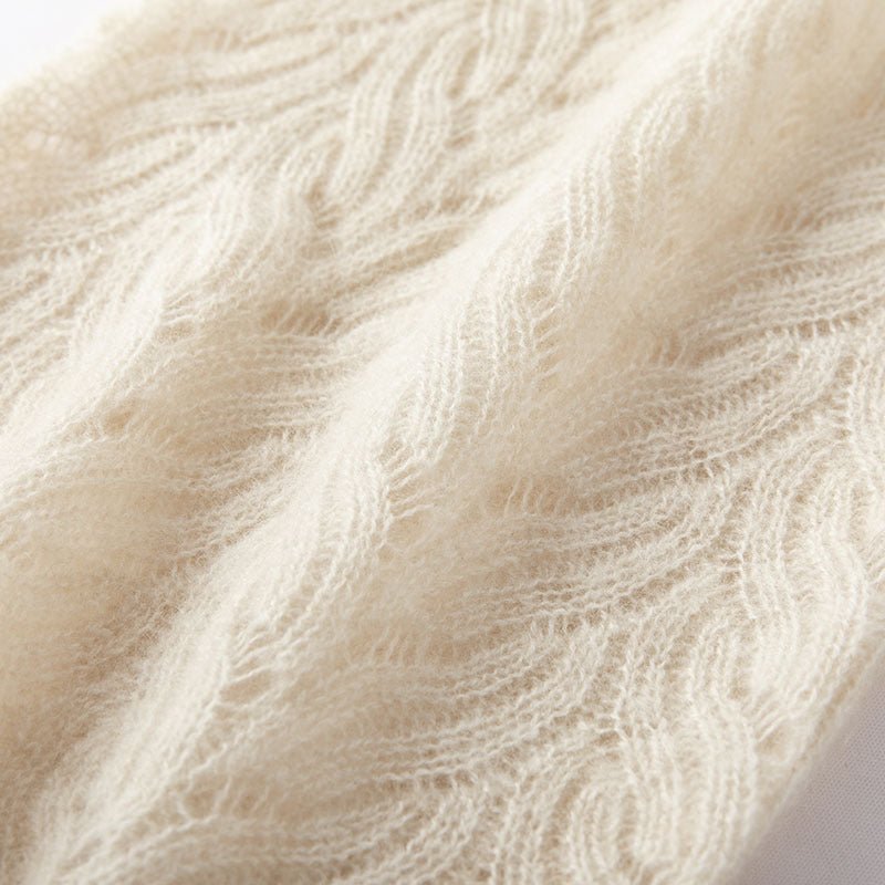 Cashmere Neck Gaiter Pure Cashmere Scarf for Men and Women Interlocking Braided Knit