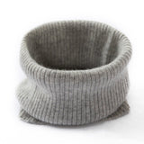 Cashmere Ribbed Neck Scarf Lightweight Solid Cashmere Neck Gaiter for Fall Winter