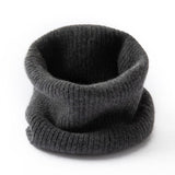 Cashmere Ribbed Neck Scarf Lightweight Solid Cashmere Neck Gaiter for Fall Winter