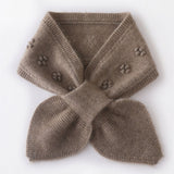 Cashmere Scarf for Women Crochet Cashmere Knitted Neckerchief Fall Winter