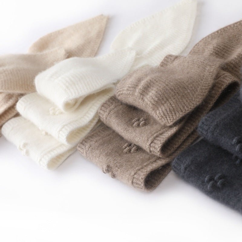 Cashmere Scarf for Women Crochet Cashmere Knitted Neckerchief Fall Winter