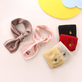 Kids Colorful Cashmere Scarf Fruit Embroidered Cashmere Neck Warmer