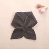Kids Colorful Knit Cashmere Scarf Bow Knot Cashmere Neck Warmer