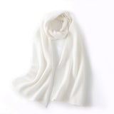 Long Ribbed Cashmere Scarf Unisex Cashmere Shawl Cashmere Wrap