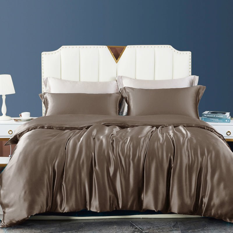 Luxury 100% 19 Momme 4PCS Silk Duvet Cover Set (fitted sheet)