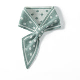 Polka Dot Cashmere Bow Scarf Cashmere Tie Scarf for Women Cashmere Neck Wrap