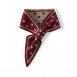 Polka Dot Cashmere Bow Scarf Cashmere Tie Scarf for Women Cashmere Neck Wrap
