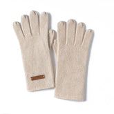 Pure Cashmere Knit Gloves Curl Edge Refined Cashmere Warm Gloves