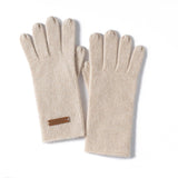 Pure Cashmere Knit Gloves Curl Edge Refined Cashmere Warm Gloves