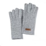 Pure Cashmere Knit Gloves Curl Edge Refined Cashmere Warm Gloves