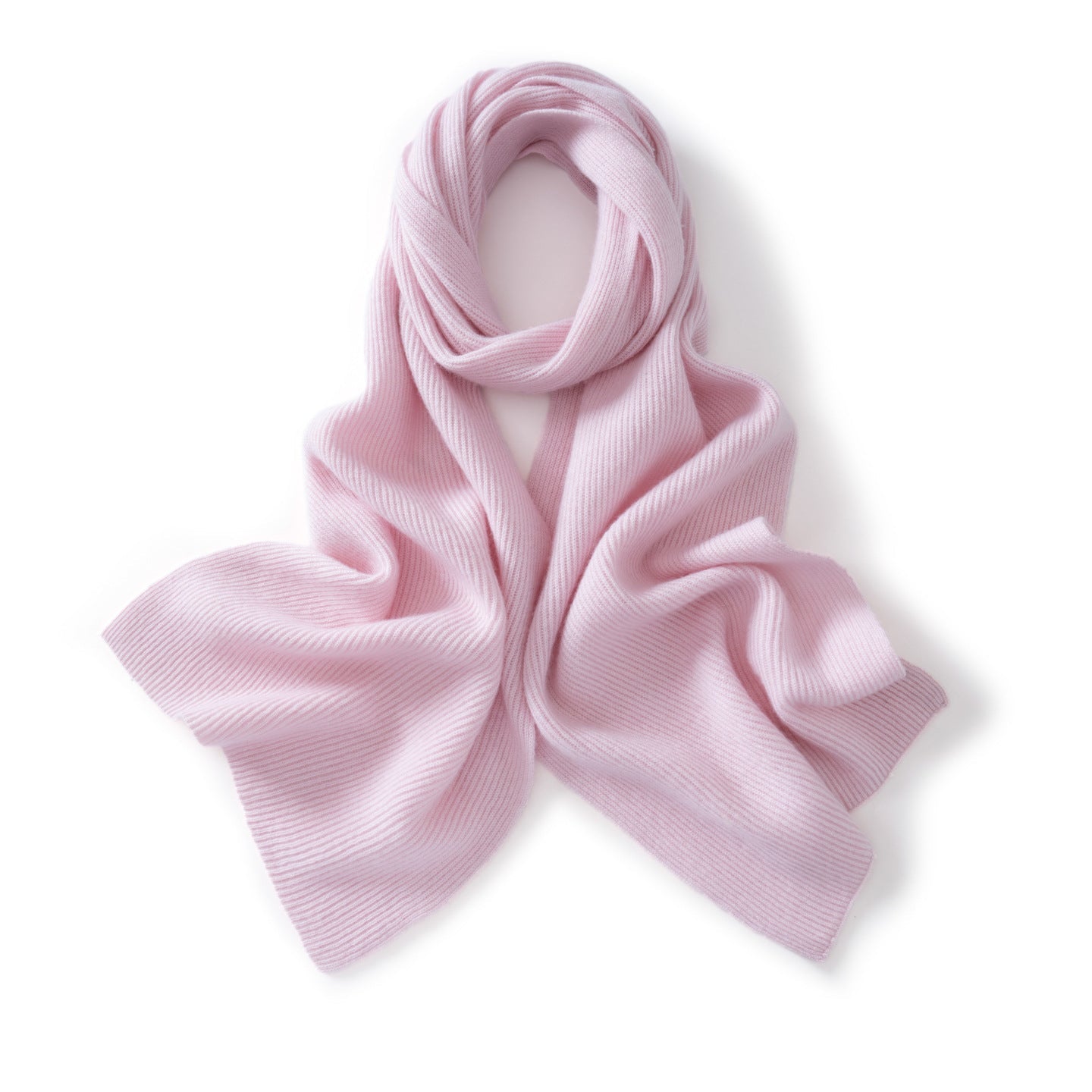 Ribbed Cashmere Scarf for Men and Women Cashmere Knit Wrap for Cold Weather