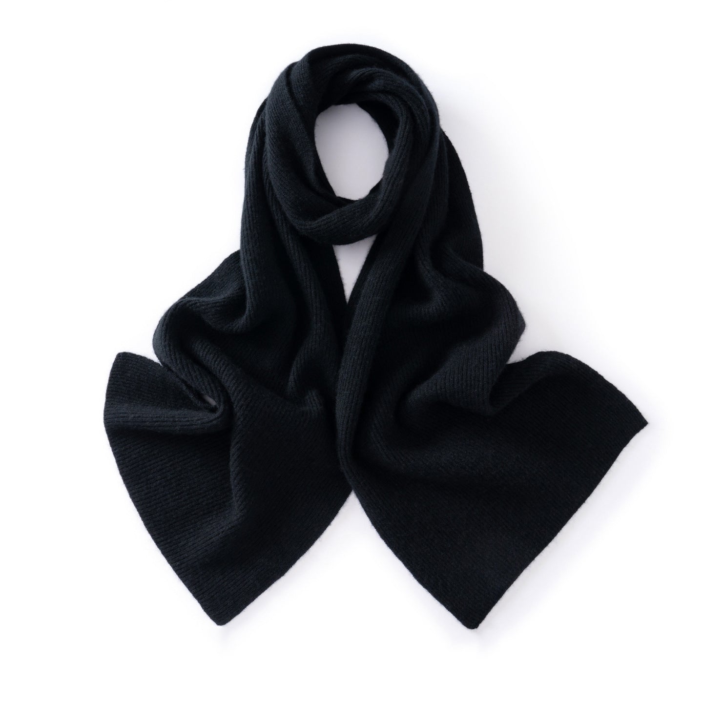 Ribbed Cashmere Scarf for Men and Women Cashmere Knit Wrap for Cold Weather