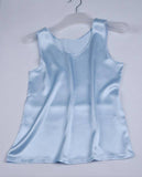 Round Neck Mulberry Silk Tank Top For Women