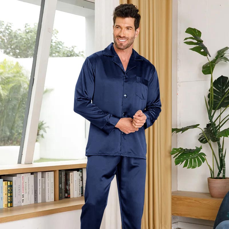Silk Pajamas for Men 100% Real Silk Pajamas Set