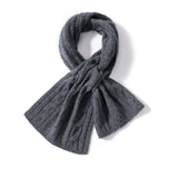 Unisex Short Cable Knit Cashmere Scarf Cashmere Crossover Wrap