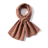 Unisex Short Cable Knit Cashmere Scarf Cashmere Crossover Wrap