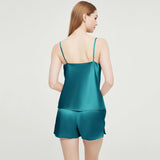 Women Silk Cami Set 100% Cowl Neck Silk Camisole Set