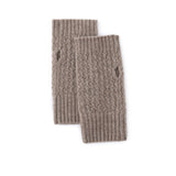 Womens 100% Cashmere Fingerless Gloves Diamond Knit Cashmere Hand Warmers
