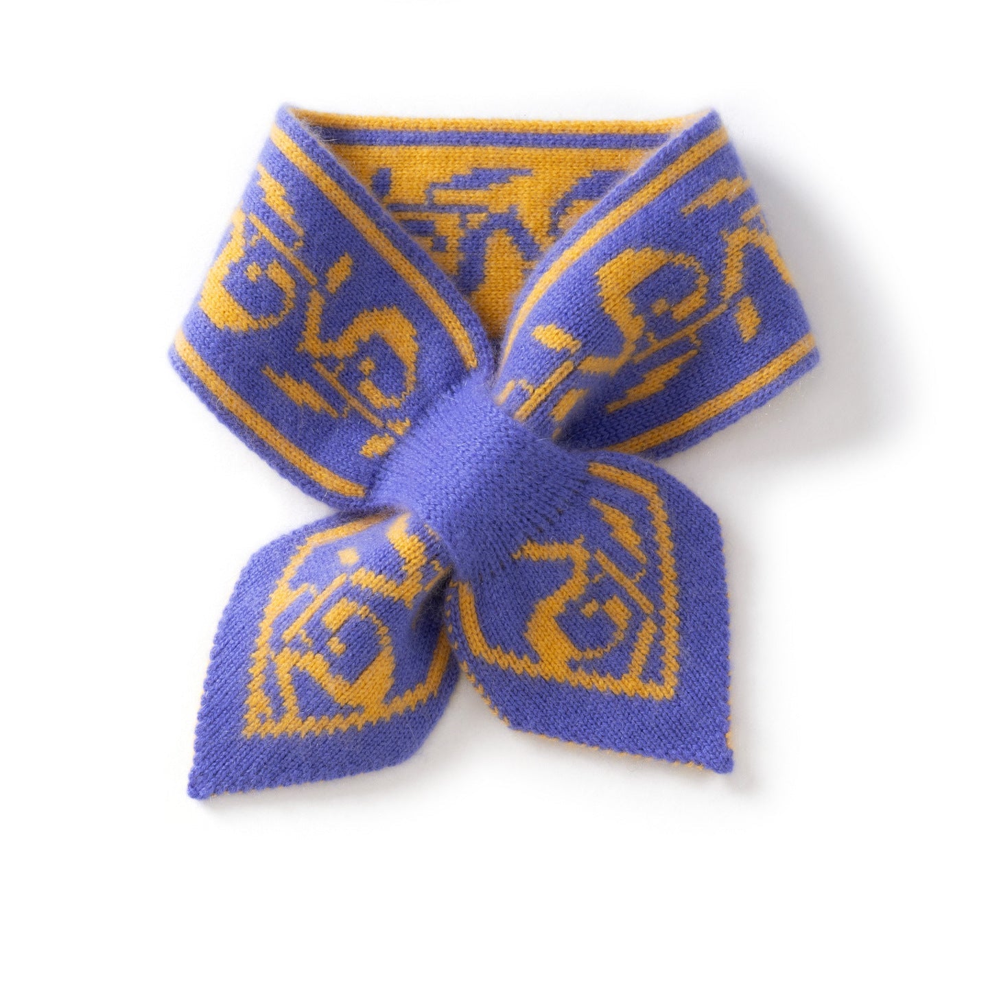 Womens Bow Knot Cashmere Scarf Soft Knit Small Cashmere Neck Wrap