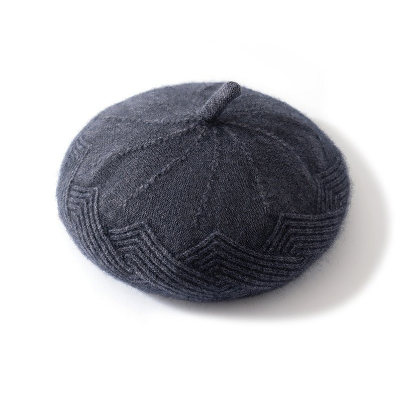Womens Cashmere Beret Soft Knit French Cashmere Painter Hat