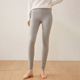 Womens Cashmere Leggings High Waist Cashmere Pants Soft Cashmere Trousers Light Gray XS