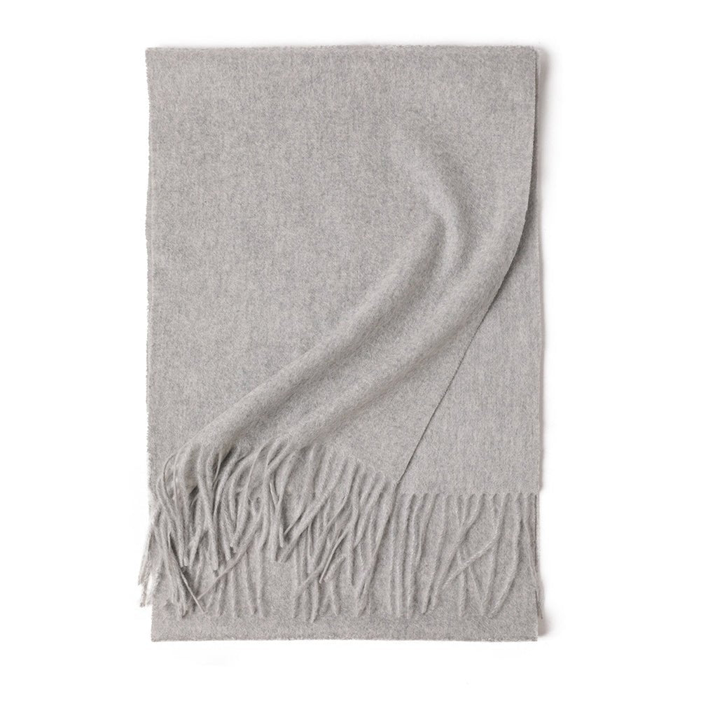 Womens Cashmere Shawl And Wraps Large Cashmere Scarf With Fringe Gray - 2 XL