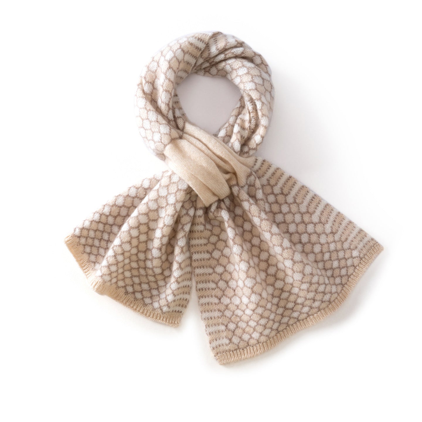 Womens Geometric Cashmere Knit Scarf Geometric Cashmere Wrap