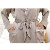Womens Long Silk Robes 100% Pure Silk Bathrobe Silk Gown
