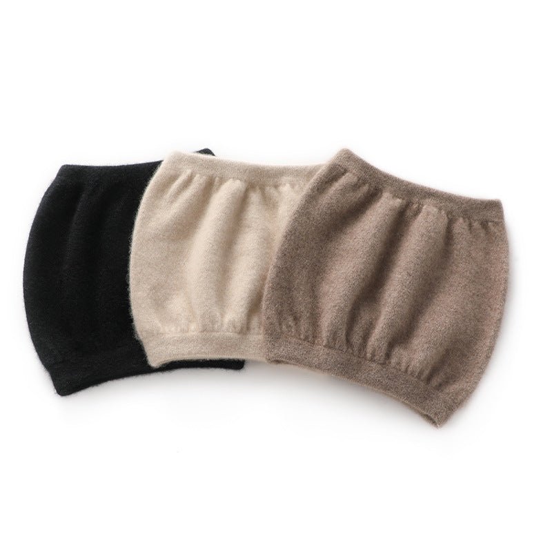 Womens Pure Cashmere Knit Belly Warmer Cashmere Belly Wrap for Winter