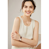 Women's Ribbed Knit Scoop Neck Sleeveless Cashmere Vest U - Neck Cashmere Tank