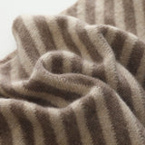Womens Striped Cashmere Scarf Cashmere Knit Wrap Diagonal Stripe