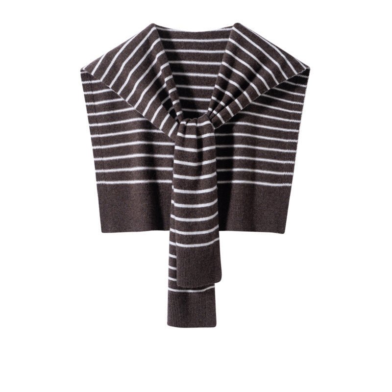Womens Striped Pashmina Shawls and Wraps Cashmere Shoulder Cape
